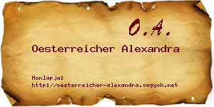 Oesterreicher Alexandra névjegykártya